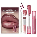 rom&nd Volume Hack Trio Glazed Plum Lip Set | Plumping, Hydrating K-Beauty Lip Kit for High-Shine, Irresistible Pouts