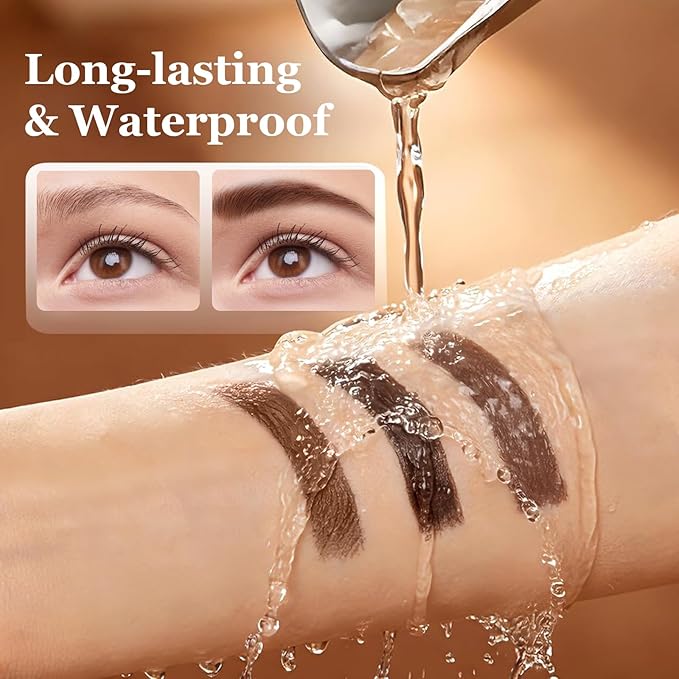 Long-lasting Waterproof Smudge-proof Liquid Eyebrow Gel/Tint, Sweatproof Eyebrow Dye Cream - Multifunctional Brow Definer for Salon Use, Eyebrow Dye for Women （BROWN）
