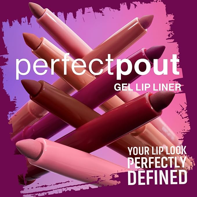 wet n wild Lip Liner Perfect Pout Matte Retractable Gel Lip Liner Pencil, Plum Together