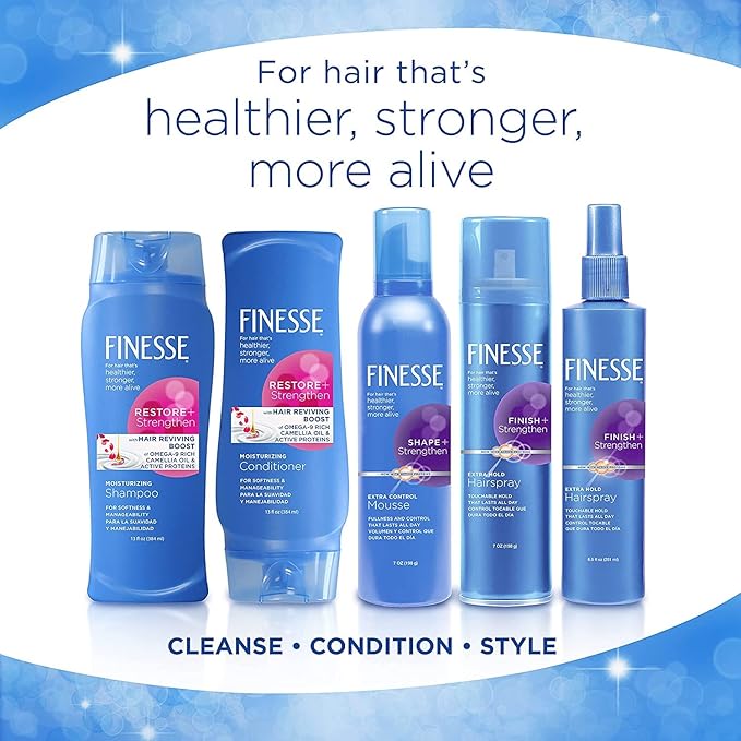 Finesse Restore + Strengthen, Moisturizing Conditioner 13 oz (Pack of 6)