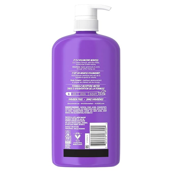 Aussie Miracle Volume Conditioner, Paraben-Free, Volumizing, 30.4 oz, 4-pack
