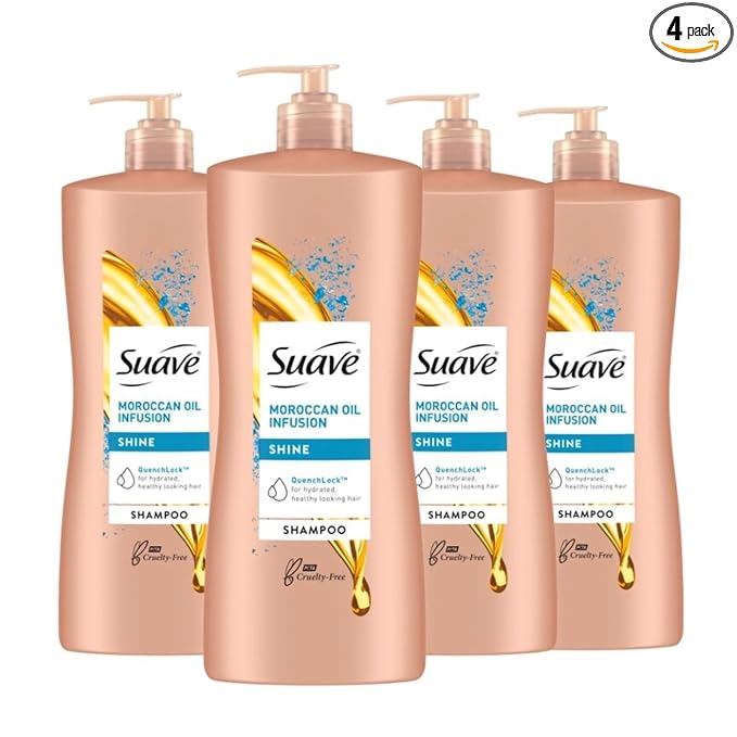 Suave Professionals Shine Shampoo Moroccan Infusion 28 Oz(Pack of 4)