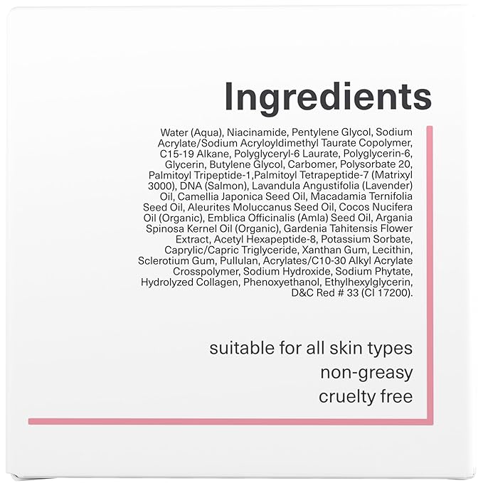 Advanced PDRN Peptide Gel – Salmon DNA Collagen Moisturizer with Matrixyl 3000, Niacinamide & Peptide Complex – Lightweight Korean Skincare Beauty Face Gel for Firm, Radiant-Looking Skin – 2oz