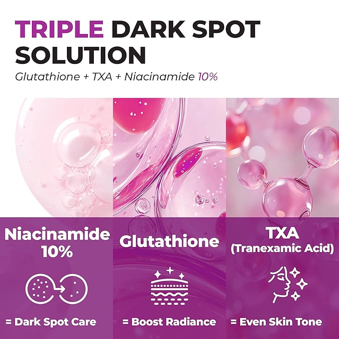JUMISO 10% Niacinamide Dark Spot Serum – TXA + Glutathione Brightening Face Serum for Daily Use – No Pilling Water-Gel, Helps Even Skin Tone – Centella Soothing, Beginner-Friendly, 1.35 fl oz