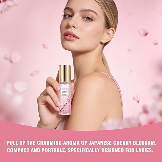 Beautifier Life Mini Body Mist Bath and Body Care Travel Set, Japanese Cherry Blossom Scent, 3 Piece, 2.03 FL OZ, Portable Travel Essentials, Gift for Women, Girls, Birthday, Holiday, Mother's Day