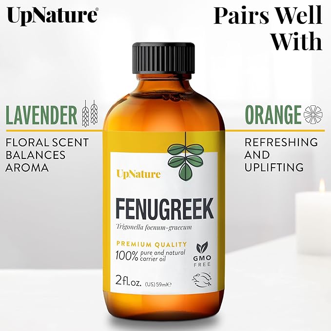 UpNature Fenugreek Oil - 100% Pure Fenugreek Seed Extract Essential Oil, 2oz
