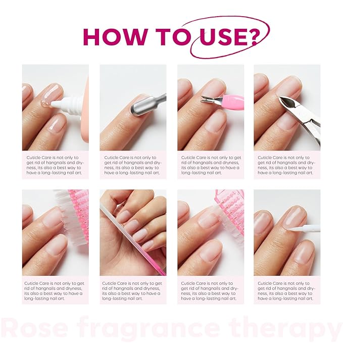 Modelones Cuticle Remover Kit Cuticle Remover Liquid & Cuticle Oil Pen Cuticle Care Kit w/Cuticle Trimmer Cuticle Pusher & Cuticle Nipper for DIY Nail Manicure Set Removedor de Cuticula for Nail Care