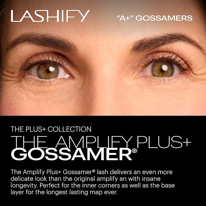 Lashify Amplify Plus+ 10mm Eyelash Extensions Refill in Minx Color, Easy DIY False Lashes for the Most Delicate, Natural and Long Lasting Look