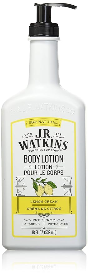 J.R. Watkins Daily Moisturizing Lotion, Lemon Cream, 18 Fl Oz