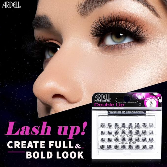 Ardell Double Up Individual Lashes, Customizable DIY Lash Clusters, Reusable False Eyelashes, Eyelash Extensions, 4 Pack