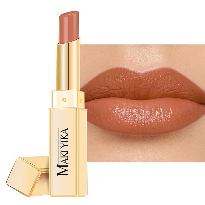 MAKI YIKA Moisture Nude Lipstick for Women Hydrate Tinted Lip Balm for Mother's Day Dry Cracked Lips Sheer Lipstick Lip Tinted Glossy Finish,MA064 Fair Nude