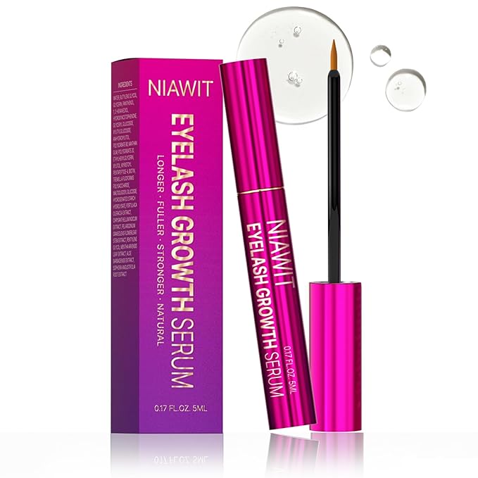 Eyelash Growth Serum and Eyebrow Enhancer – Advanced Formula for Longer, Fuller, Thicker Lashes & Brows Naturally | Nourishes Sparse Lashes with Biotin, Peptides - Gentle & Non-Irritating
