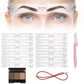 Instabrow Stencil Kit with Headband, Instabrow Stencil Kit, Insta Brow Stencil Kit, Instabrow Stencil Kit 12 Pack with Headband, with Eyebrow Powder Kit (1 Set + Eyebrow Powder 01)