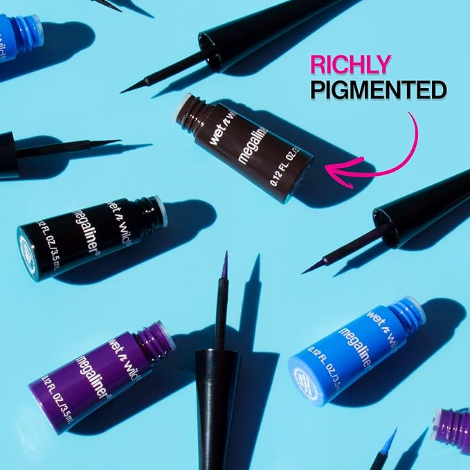 wet n wild MegaLiner Liquid Eyeliner - Electric Purple (Pack of 2)