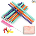 Heatless Hair Curler Set - 30 Flexible Overnight Blowout Rods, Soft Rollers for Long Hair (Small Size)
