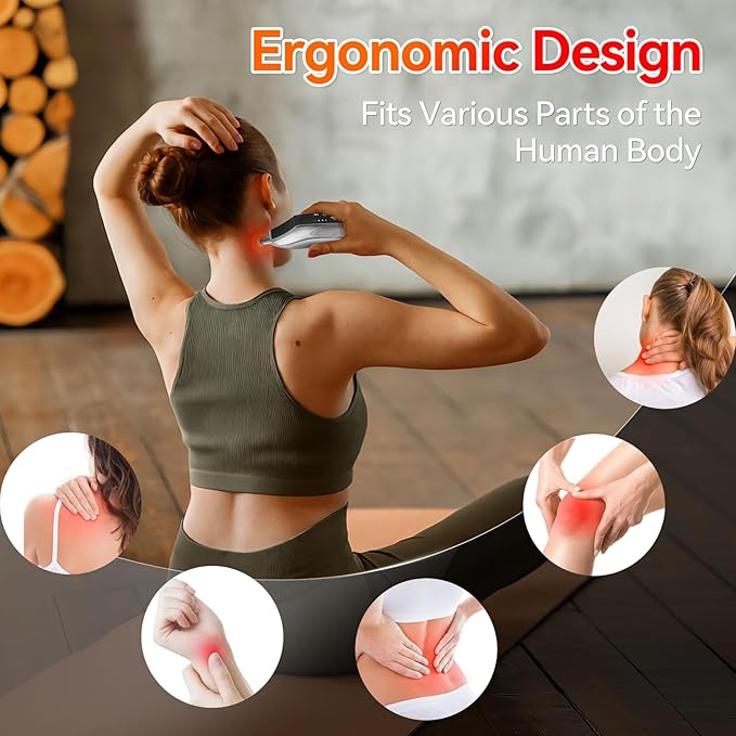 Muscle Scraper Tool,Electric Fascial Knife for Deep Tissue Massage - 4 Modes 3 Heating 3 Vibration,Electric Gua Sha,Myofascial Release Tool for Whole Body