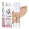 Tinted Face Sunscreen - Waterproof & Lightweight Liquid Foundation with SPF 50++, 3-in-1 Full Coverage Foundation Smooths & Blurs Pores, 206 Medium