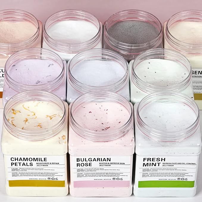 YMEYFAN Jelly Mask for Facials Professional, Bulgarian Rose Peel Off Jelly Face Mask Powder, Deep Hydrating Moisturizing Facial Skin Care, Home Spa Day DIY Skincare for Women and Men (23Fl Oz)