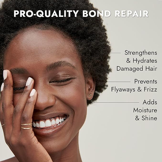 Bondbar Repairing Shampoo & Conditioner, Protects, Strengthens & Hydrates All Hair Types & Textures, Prevents Flyaways & Frizz, Adds Moisture & Shine, Vegan, Cruelty-Free, 8 Fl. Oz.