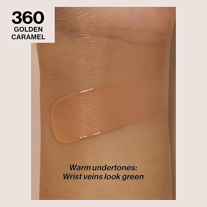 Revlon Liquid Foundation, ColorStay Face Makeup for Combination & Oily Skin, SPF 15, Medium-Full Coverage with Matte Finish, 360 Golden Caramel, 1 Fl Oz (Pack of 2)