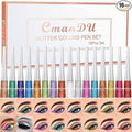 16 Colors Glitter Eyeliner Liquid Set, Metallic Glitter Liquid Eyeshadow, Waterproof Long Lasting White Silver Rose Gold Pink Colorful Rainbow Eyeliners Gifts Mother's Day for Women