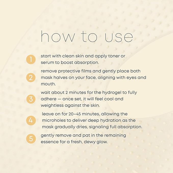 Lunair Snail Hydrogel Face Mask with Microhole Technology – Soothing & Repairing Korean Skincare Sheet Mask for Deep Hydration, Skin Barrier Support & Anti-Aging (5 Sheets)