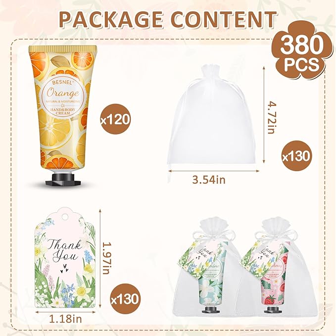 120 Pack Hand Cream Gift Set For Women,Teacher Appreciation Gifts,Mini Hand Lotion Travel Size in Bulk for Dry Cracked Hands,Graduation Gifts,Birthday Gift,Bridesmaid Gift,Party Favors