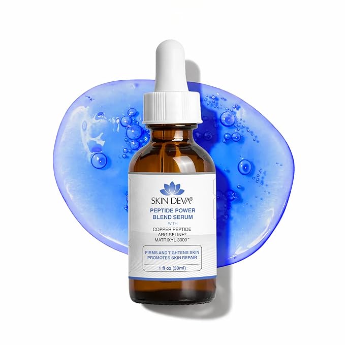 Skin Deva Copper Peptide Serum + Hyaluronic Acid Serum + Argireline and Matrixyl 3000 Lightweight Hydrating, Supports Smooth & Firm-Looking Skin, Supports Firm Youthful-Looking - Pack of 2