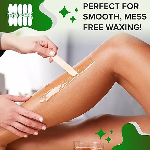 Perfect Stix Jumbo Waxing Sticks for Hair Removal, Wooden, 6 Inches, Body and Face, 150 Count