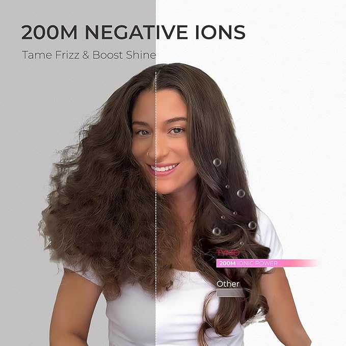 TYMO Hair Dryer Brush Blow Dryer Brush in One, 4 in 1 Ionic Hairdryer and Styler Volumizer with Oval Titanium Barrel, Hot Air Straightener for Smooth Frizz-Free Blowout, Pink