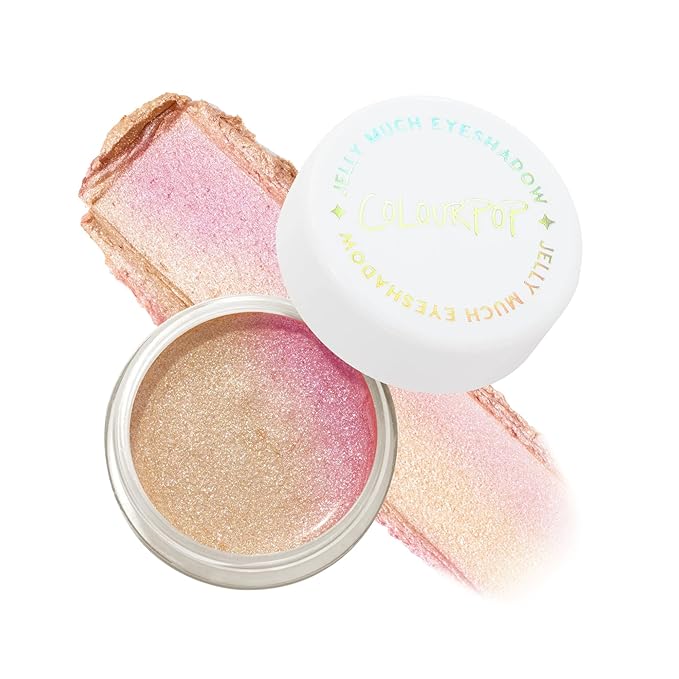 ColourPop Jelly Much Gel Eyeshadow - Glitter Eyeshadow with a Water-Based Gel Formula - Provides Intense Color Payoff with Minimized Creasing & Fading - Field of Fairies (0.23 oz)