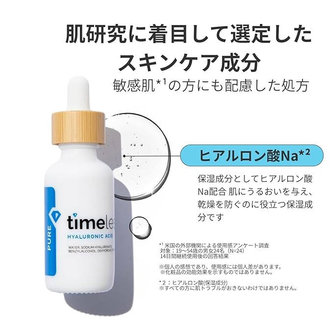 Timeless Skin Care Hyaluronic Acid 100% Pure Serum - Hydrating Face Serum for Personal Care - Fragrance-Free - Hyaluronic Acid - for Skin Care - 8 oz