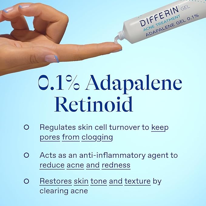 Differin Acne Skin Care Kit, Differin Gel Retinoid Acne-Treatment for Face with 0.1% Adapalene & 5% Benzoyl Peroxide Face Wash & Body Wash, Designed for Pimple & Acne-Prone Skin 2 Count (Pack of 10)