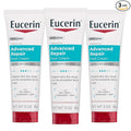 Eucerin Advanced Repair Foot Cream for Dry Feet and Heels, Repairs Very Dry, Rough Skin, Fragrance Free, Non Greasy, Fast Absorbing, Travel Size Lotion, 3 Oz Tube, Pack of 3