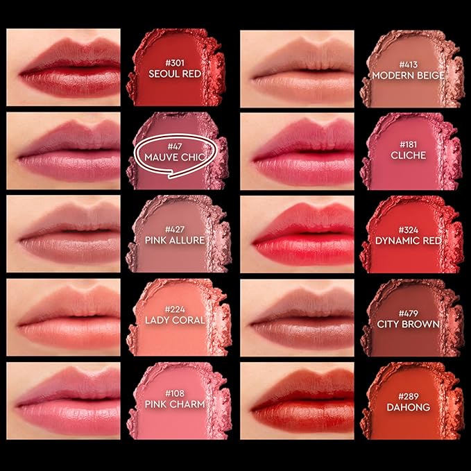 HERA Rouge Classy Lipstick #324 DYNAMIC RED | Luxurious Long-Lasting Color, Featherlight Comfort, Luminous and Velvety Finish, Seoul-Inspired Shades, Korean Lip Makeup, 0.12 oz. (3.5g)