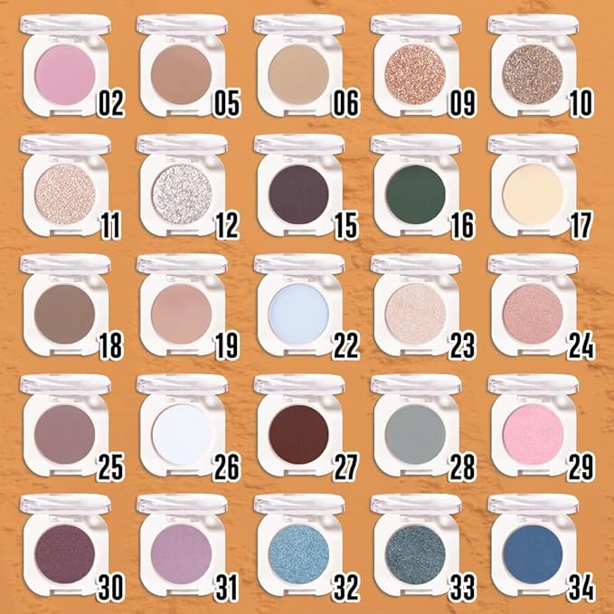 Light Brown Single Glitter Eyeshadow Makeup, Neutral Cream Eye Shadow for Women, Brown Shimmer Singles Eyeshadow Palette Pigmented Waterproof, sombras para ojos, Blendable, Vegan & CrueltyFree
