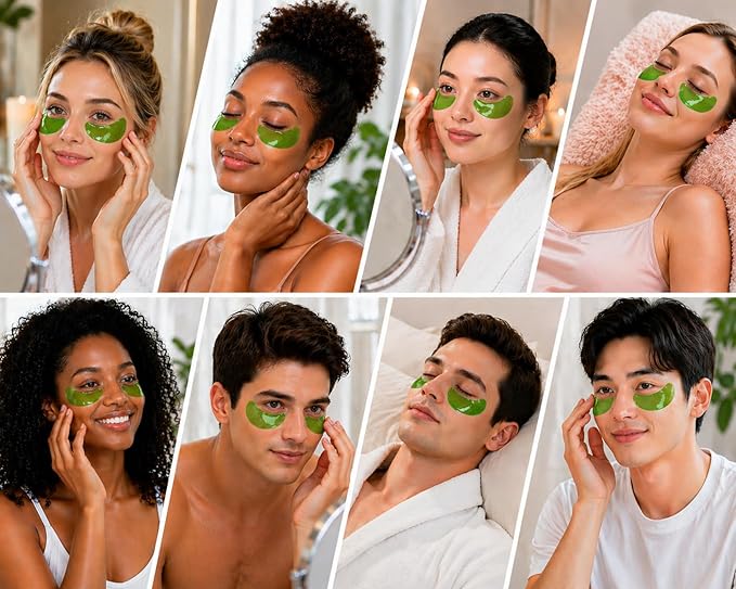 Aloe Vera Eye Mask– 60 Pcs, Collagen Under Eye Patches, Patches For Dark Circles and Puffiness, Eye Patches For Puffy Eyes, Revitalize and Moisturize, Suitable For Men and Women