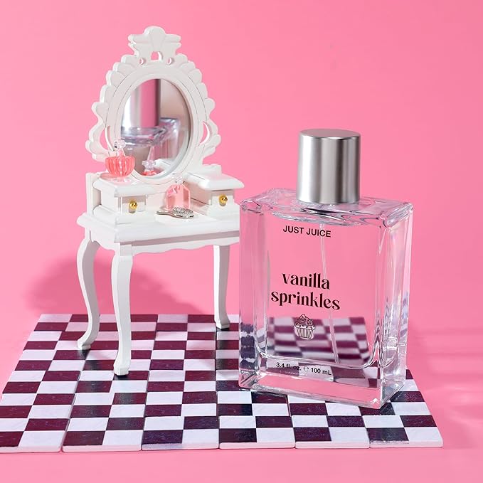 Just Juice Vanilla Sprinkles - Vanilla Perfume for Women and Men - Gourmand Perfume with Tonka Bean and Whipped Cream Notes - 3.4 oz