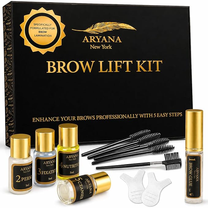 ARYANA NEW YORK Eyebrow Lamination Kit | Brow Lift Kit | At Home DIY Brow lamination | Instant Professional Lift For Fuller Eyebrows | Brow Brush And Micro Brushes Added