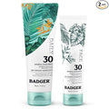 Badger Mineral Daily and Face Sunscreen Combo, SPF 30 Lightweight Organic Mineral Sunscreens with Zinc Oxide, Hydrating Everyday Sunscreen Lotions for Face & Body, Vegan & Unscented, 2-Pack