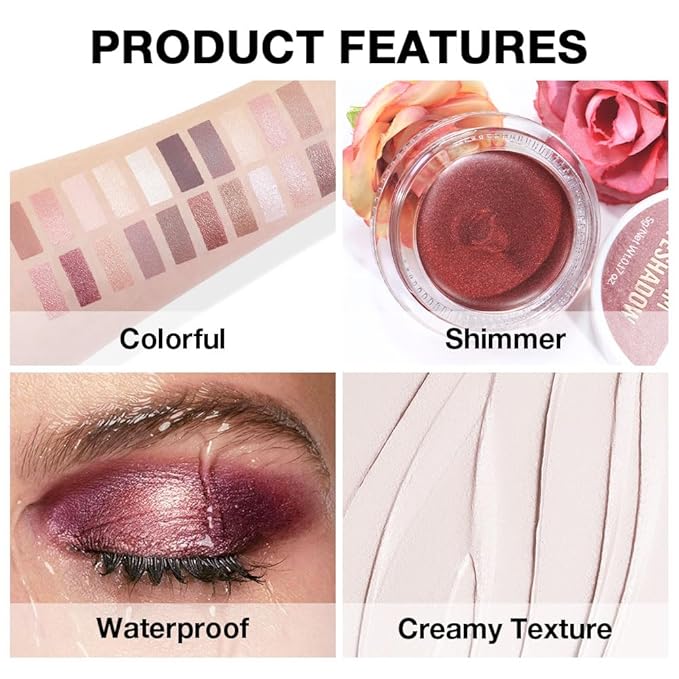 FeiCuiYun Single Cream Bright Nude Matte Eyeshadow Palette Makeup, Natural Single Mini Instant Holographic Eyeshadow For Women, Sombras Crema Para Ojos, Talc, Paraben & Cruelty Free, R01