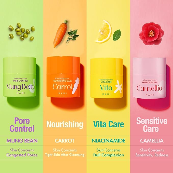 KAHI Cleansing Balm Sensitive Care Camellia - Gentle Makeup Remover Balm with Camellia Seed Oil & Vitamin E - Korean Skincare with Only 10 Ingredients 1.69 oz