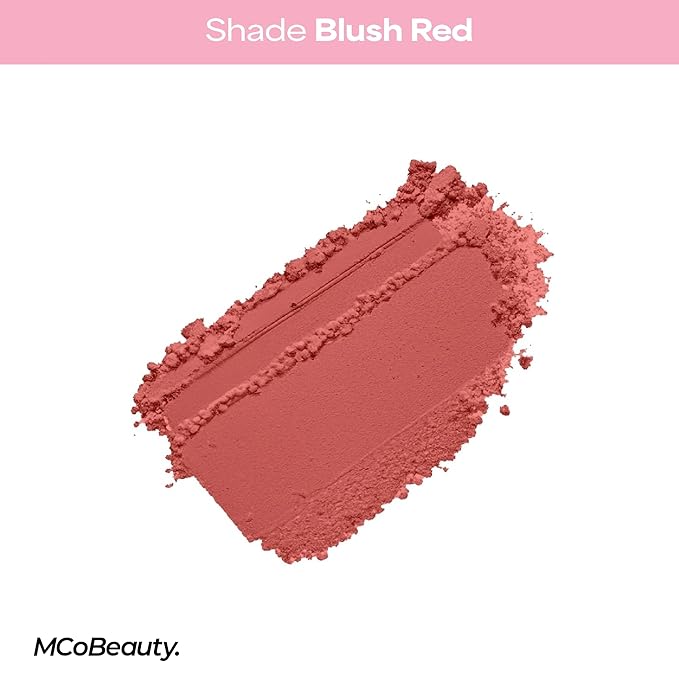 MCoBeauty Glow Up pH Powder Blush - Blush Red - Color Activated Soft Matte Blusher for Cheeks - Blendable, Buildable & Long Wearing Face Makeup - Natural Finish - Vegan & Cruelty Free