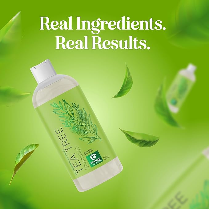 Clarifying Shampoo for Build Up & Oily Hair - Tea Tree Shampoo for Men and Women with Rosemary Essential Oil for Oily Hair and Scalp - Color Safe Vegan Sulfate Silicone & Paraben Free (12 Fl Oz)