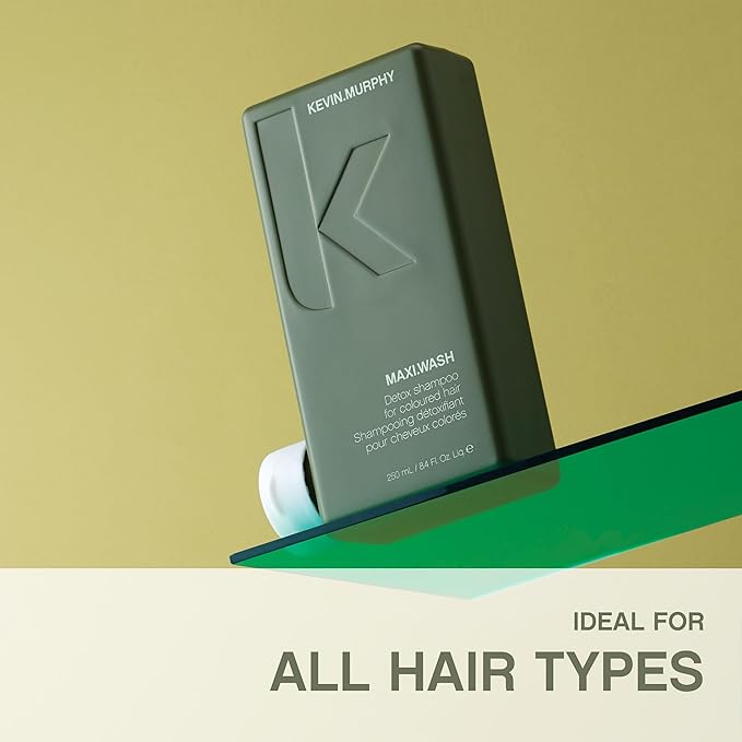 KEVIN.MURPHY MAXI.WASH - Detox Shampoo - Removes Build-Up & Minerals - Colour Safe - Scalp Shampoo - Sulphate Free & Paraben Free - 250 mL / 8.4 fl oz