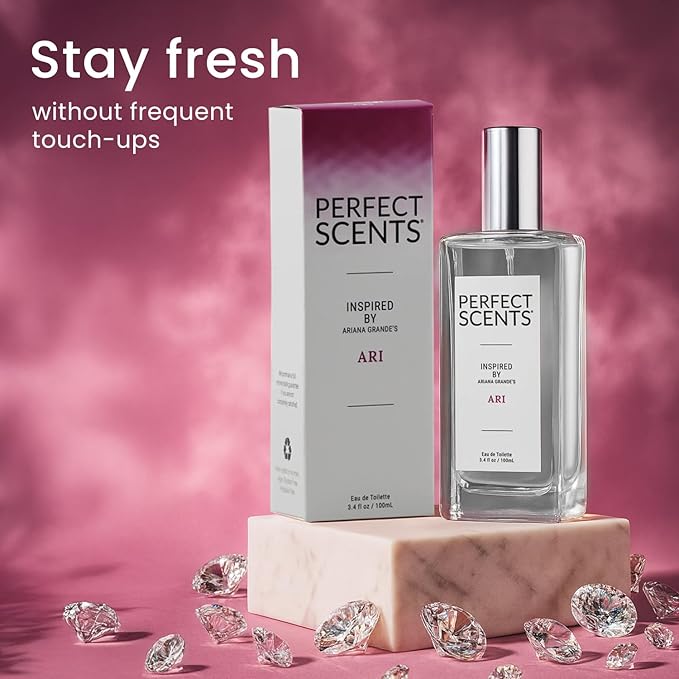Perfect Scents Fragrances, Inspired by Arian.a Grande’s A.ri, Women’s Eau de Toilette, CLEAN, Vegan, Paraben-Free, Phthalate-Free, Never Tested on Animals, 3.4 Fluid Ounces