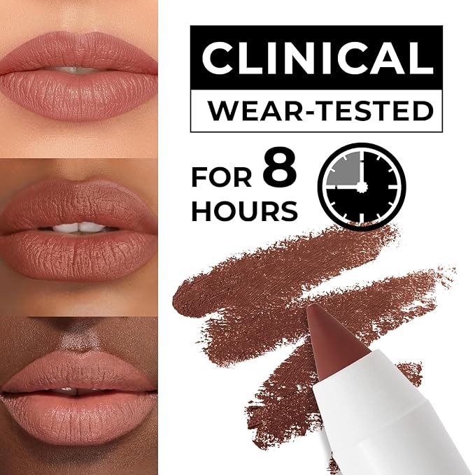Lamel Gel Lip Liner Pencil - Burnt Ocher - 2-in-1 Waterproof Lip Liner - 8-Hour Wear, Creamy Texture, Sharpenable, High Pigment - Provides Smooth Finish or Full Coverage - N.403