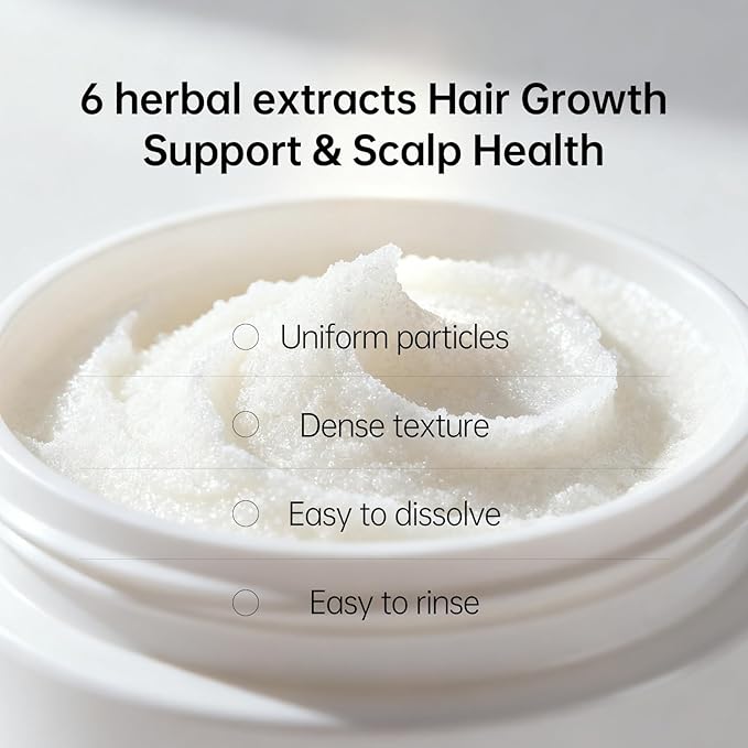 Sea Salt Cleansing Scalp Scrub & Exfoliating Shampoo - for Itchy、Dandruff Scalp with Excess Oil and Buildup | Gently Soothes & Care Hair and Scalp with Rosemary Oil、Coconut Oil & Shea Butter