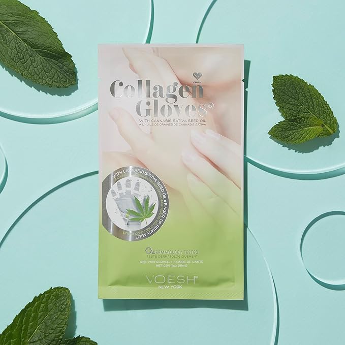 VOESH Collagen Gloves, Vegan Hand Masks, Herb Seed Oil, Moisturizing Hand Mask, Lotion Gloves, Hydrating Gloves, Hand Care, Spa Manicure Gloves, Dry Hand Treatment