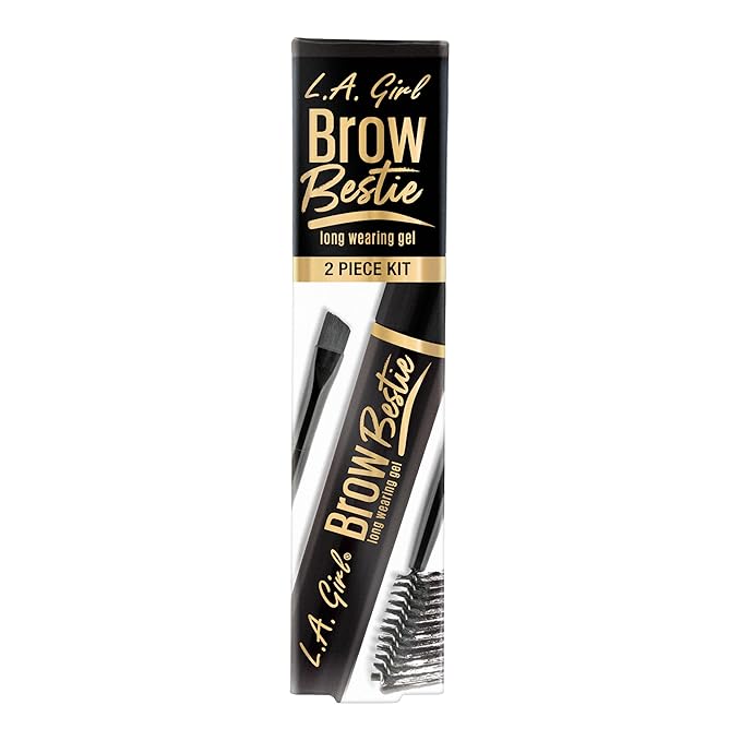 L.A. Girl Brow Bestie Gel With Dual-Ended, Soft Black GBG385
